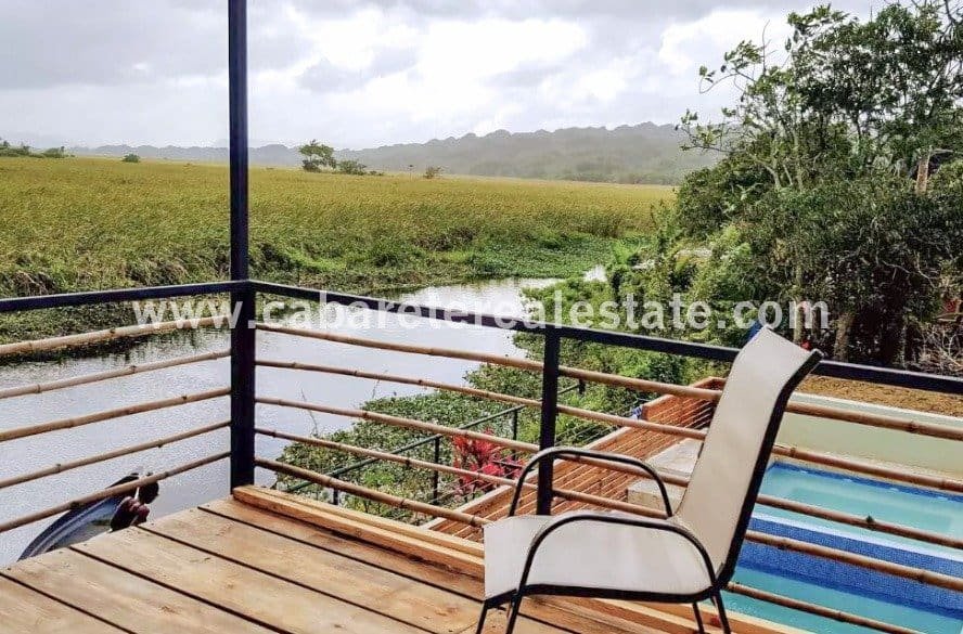 Terrasse avec vue sur la lagune et 5 miles de réserve naturelle protégée Cabarete République dominicaine