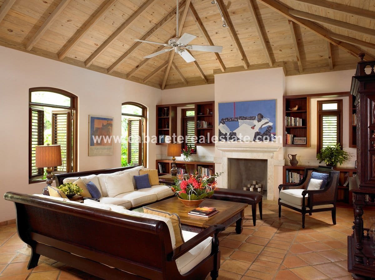 Impresionante sala de estar en casa frente al mar Cabrera República Dominicana 1 Impresionante sala de estar en casa frente al mar Cabrera República Dominicana 1