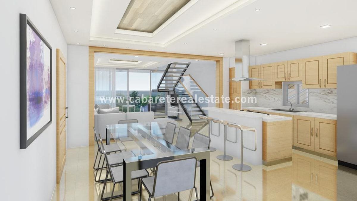 Luxury hilltop Ocean facing Condos penthouse bedroom dining kitchen family cabarete ada Luxury hilltop Ocean facing Condos penthouse bedroom dining kitchen family cabarete ada