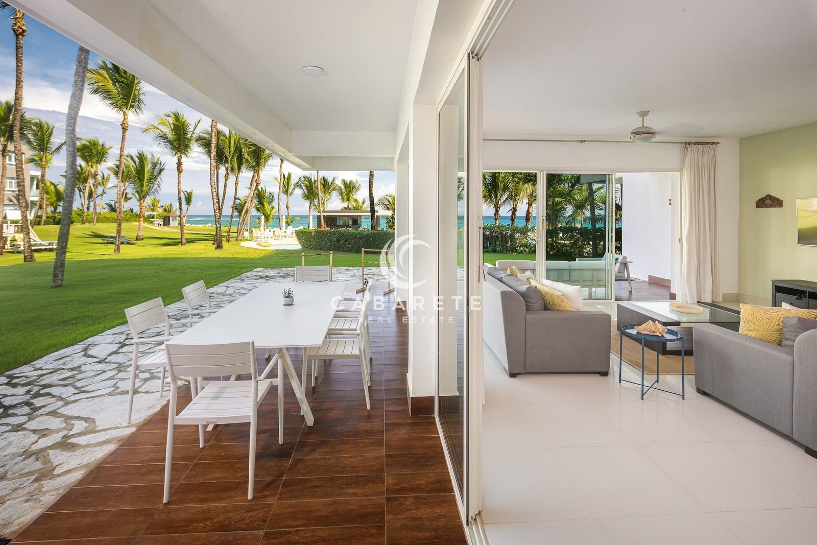 Beachfront 3-bedroom Cabarete Condo Terrace