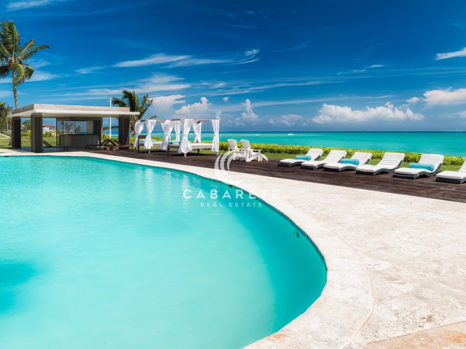 Spacious Beachfront Cabarete Condo Pool with Oceanview