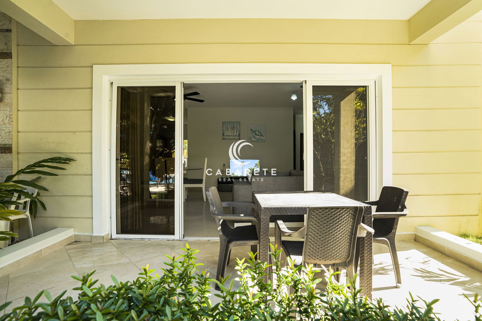 Ground floor garden condo terrace in Pro Cab Cabarete