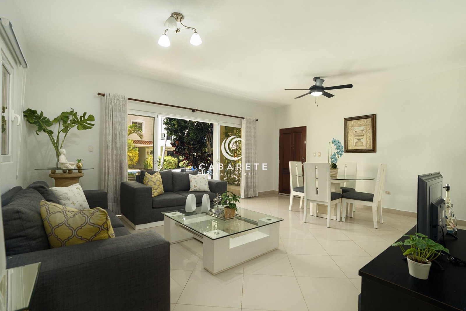 Open living space in Garden Condo Pro Cab Cabarete