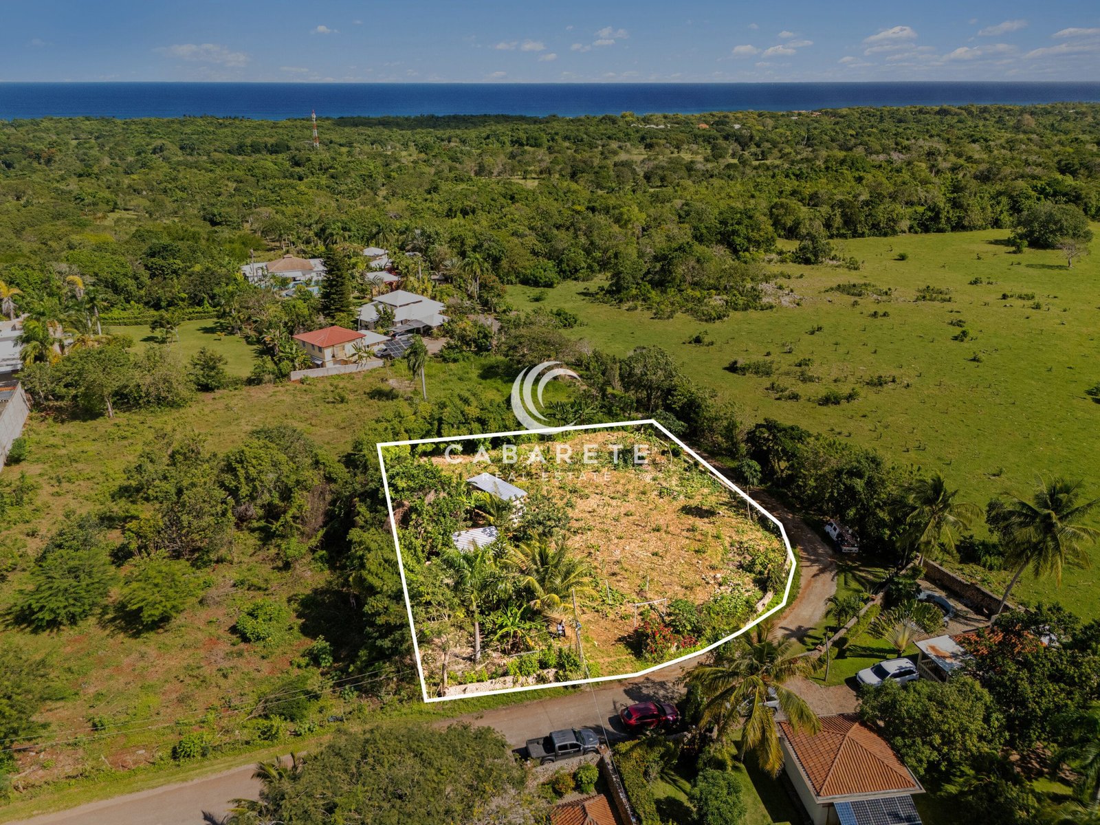Aerial view of ocean dream apartment in Land for Sale in Lomas Mironas plot in Cabarete